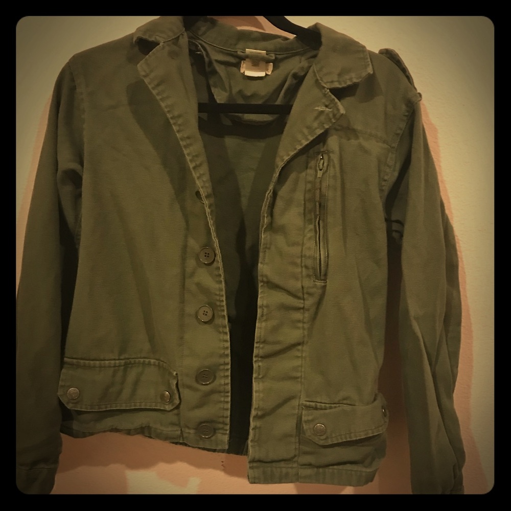 Olive Green Parka Bomber Coat